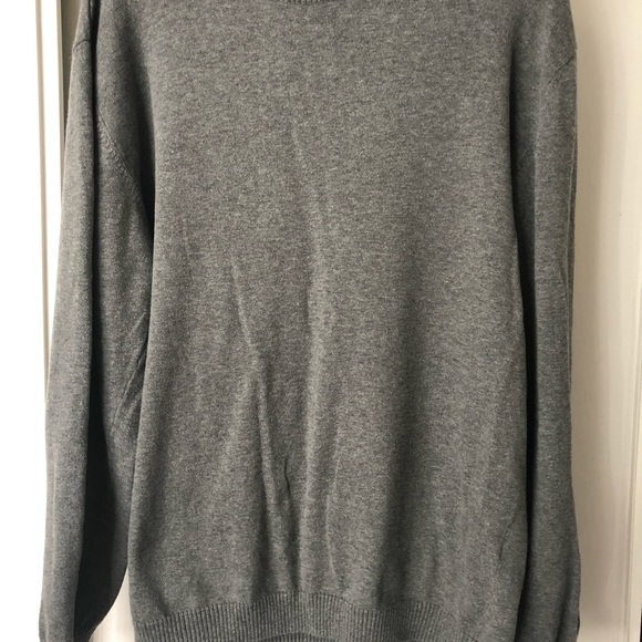 Vintage-LaVané Plain all Gray Crewneck Sweater L - Picture 8 of 8